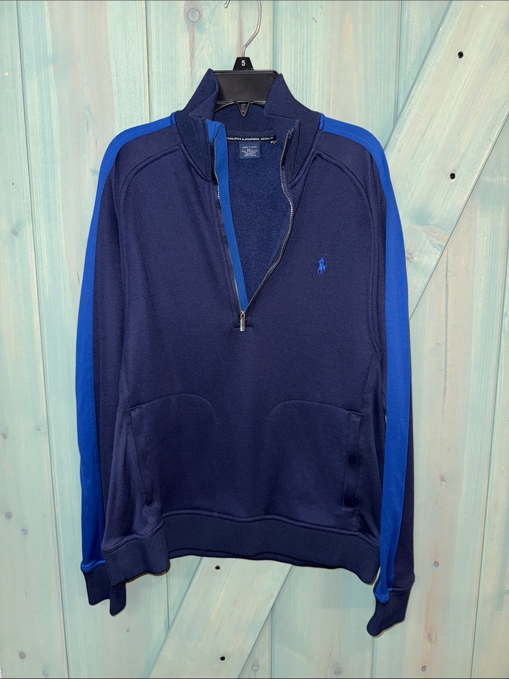 Ralph Lauren golf boys size L 3-quarter zip pullover EUC